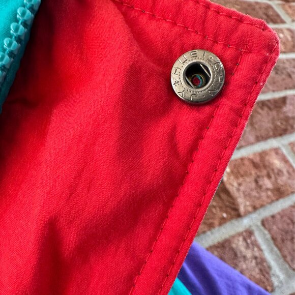 Vintage Expeditions 90s Teal Purple Red Ski Jacket – Size XL - Picture 13 of 15